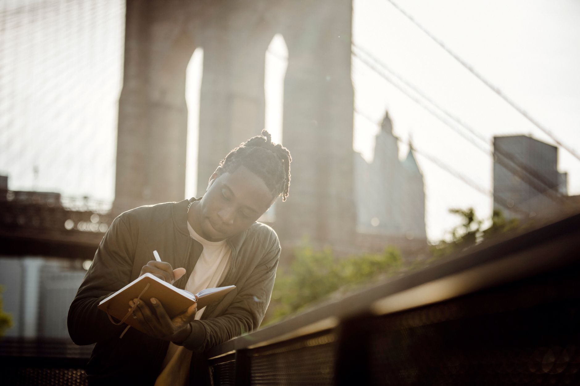 Author contemplating ancient stone architecture